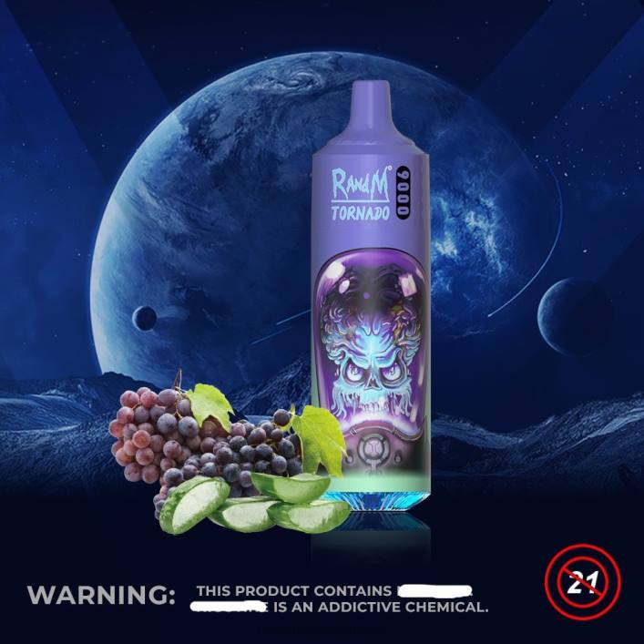 Tornado Vape Schweiz | RandM Tornado 00P2137 9000 Vape Pod Gerät 1 Stück Version 1 Aloe-Traube